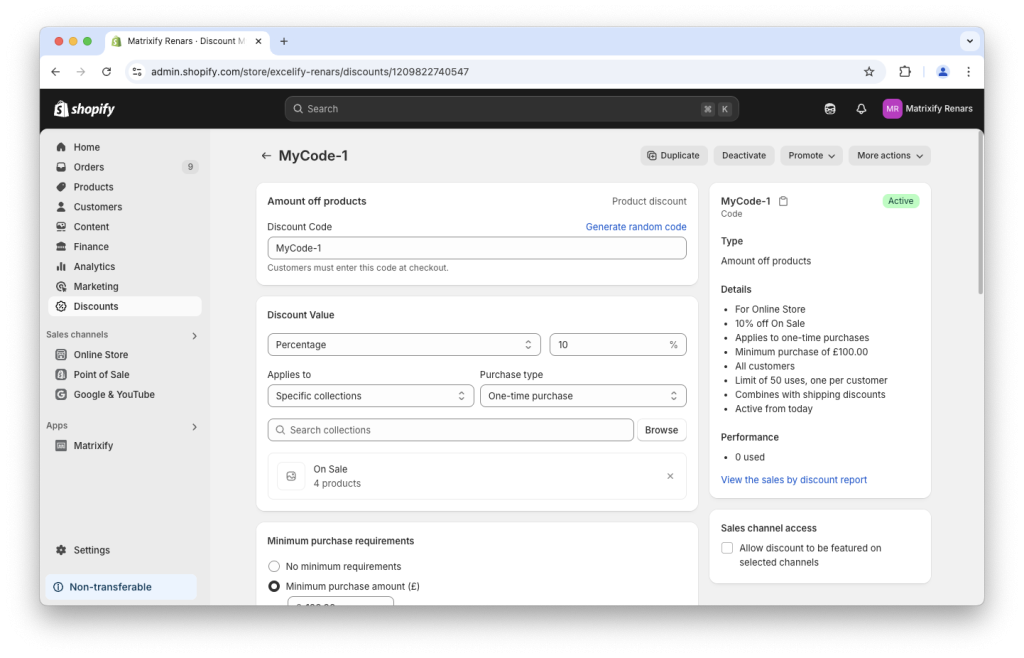 1 - Create Shopify sample Discount for Bulk Discount import creation Excel XLSX CSV