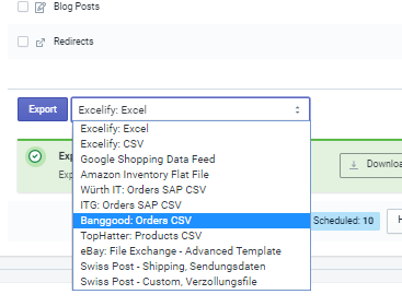 Export to Banggood orders format from Shopify