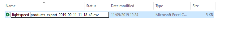 2 - rename your lightspeed exported file
