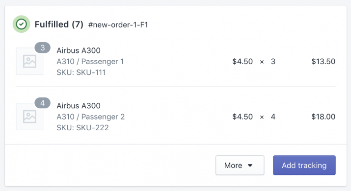 Fulfilled Shopify Order