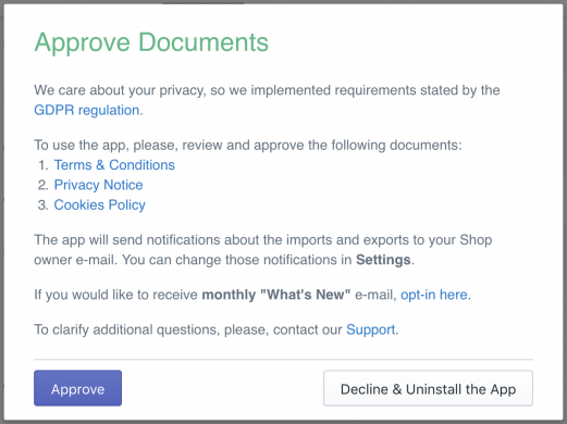 GDPR Approve Documents