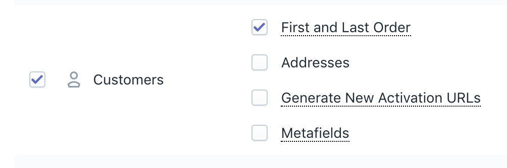 Shopify export Customers with First and Last Order data
