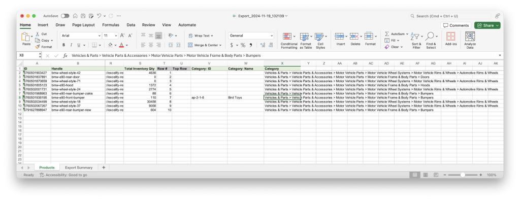 3 - Bulk update Shopify Product Category bulk with Matrixify Excel XLSX CSV