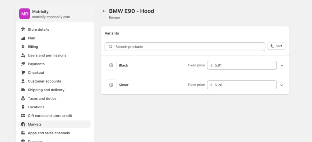 4 - update Shopify Product Variant market prices bulk import