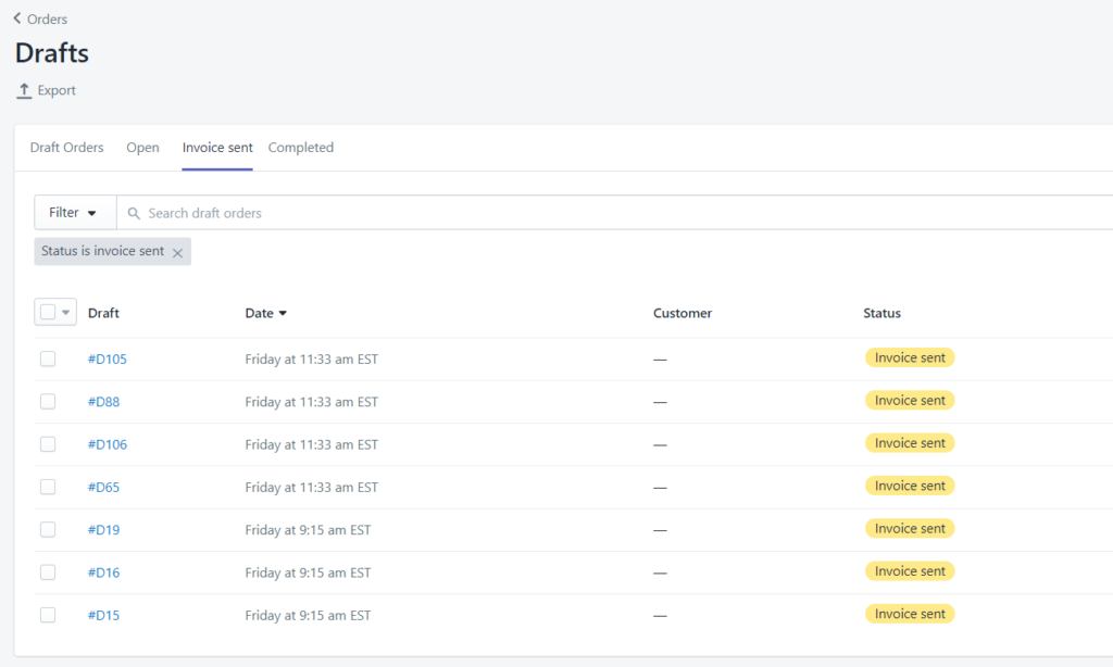 5 - Enjoy draft orders