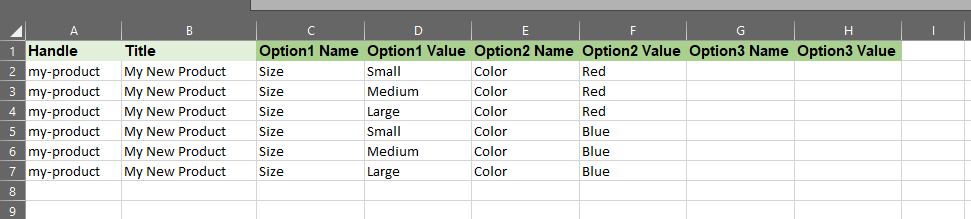 6 - import shopify products variants