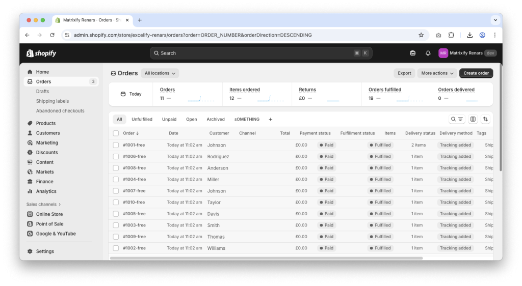 7. easly and quickly bulk imported Shopify free gift 0 dollar orders