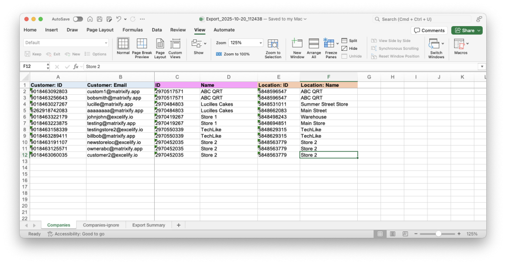 9. Add compnies data for each customer