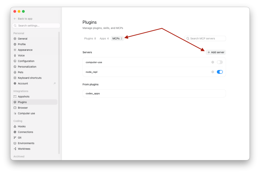 Add MCP Server in ChatGPT Desktop for Matrixify Shopify connection