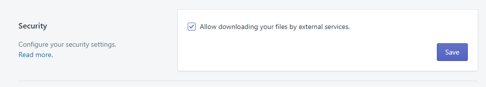 Enable public downloads Matrixify