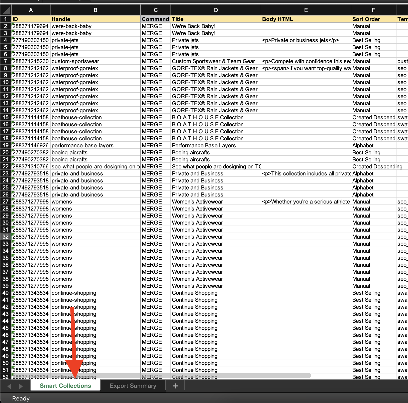 Renaming from Smart Collecions