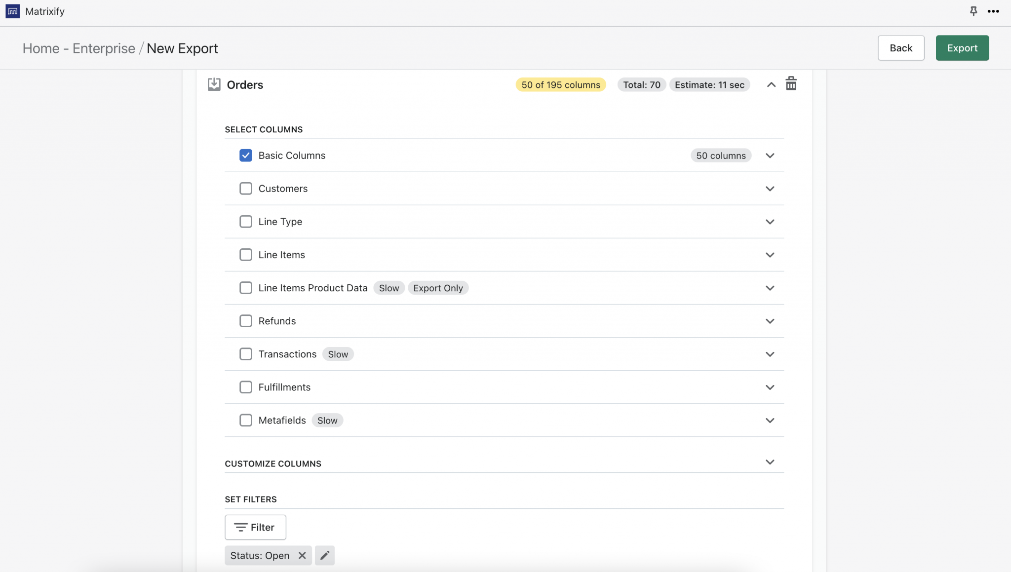 How to bulk cancel orders on Shopify with Matrixify app