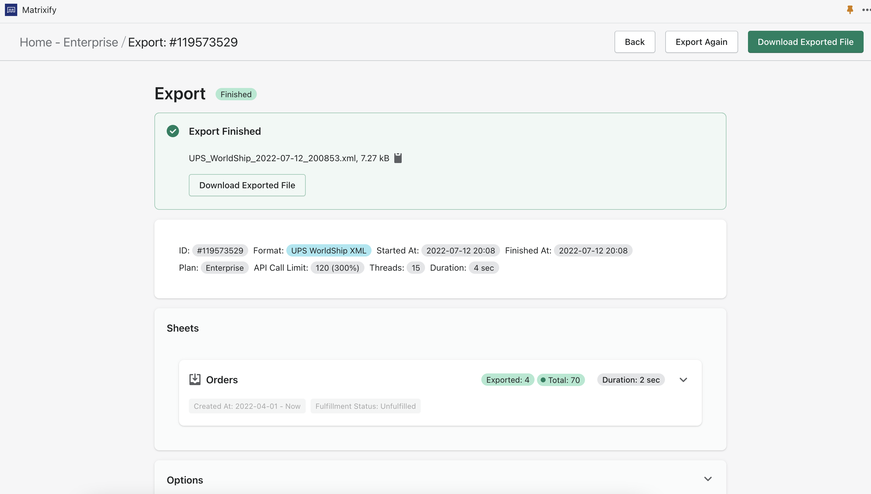 Exporting Orders for Worldship with filters