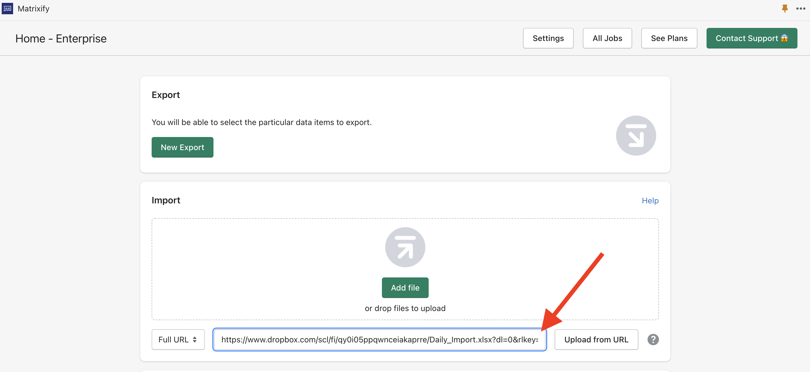 Schedule import to Shopify from Google Drive - Matrixify App