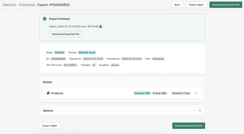 Exported Images with Products