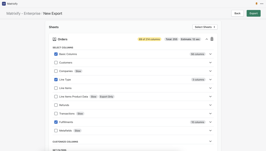 Export & Update Shopify tracking numbers in bulk with Matrixify