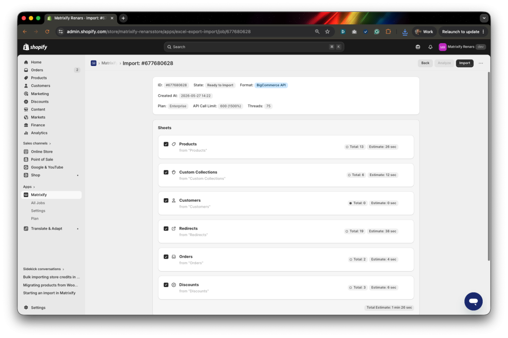 3.-Migrate-BigCommerce-Products-Collections Orders customers discounts-to-Shopify-Matrixify-import