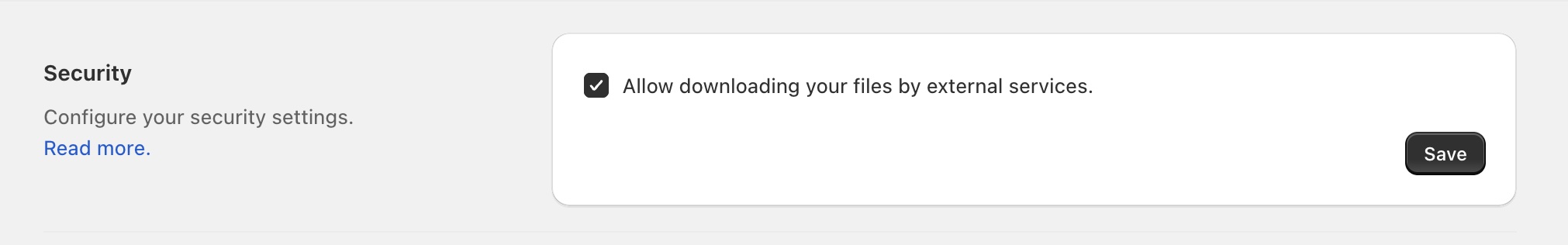 Security Settings in the Matrixify app