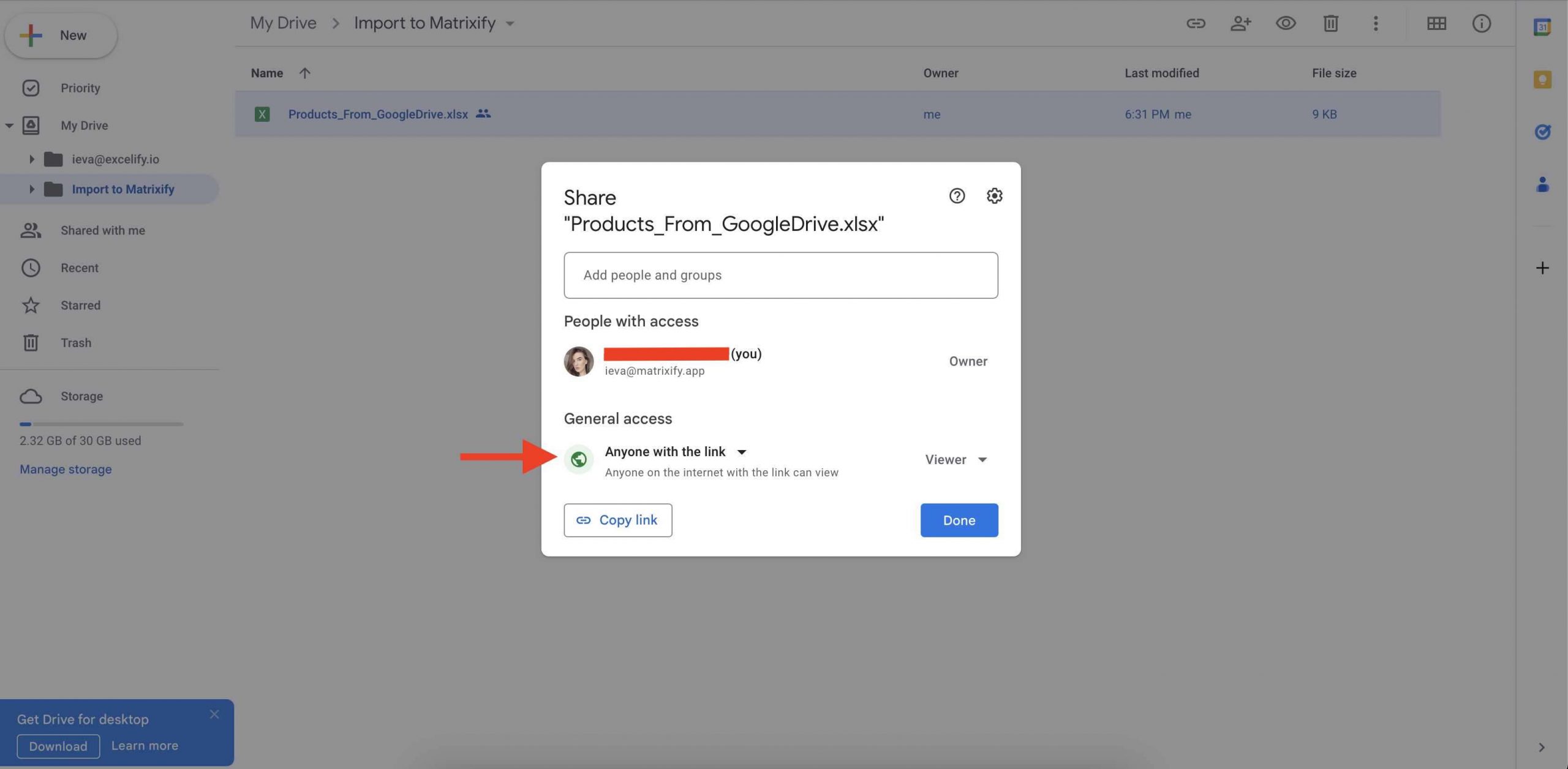 Schedule import to Shopify from Google Drive - Matrixify App