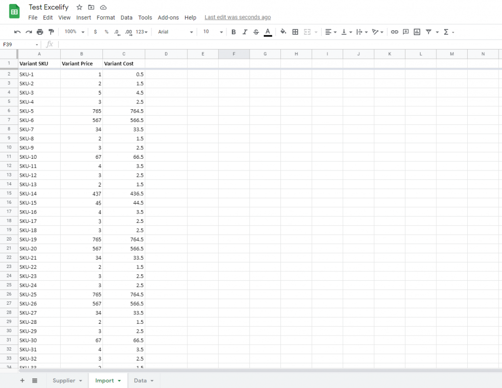Import Google Sheets as CSV to Shopify with Matrixify