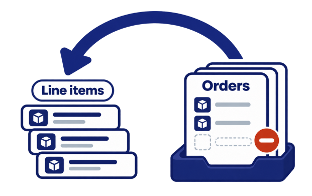 Bulk remove Line Items from Shopify Orders with Matrixify