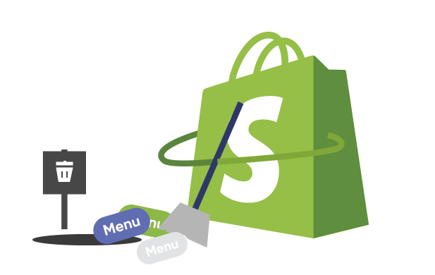 Bulk remove and delete Shopify Navigation Menus and Menu Items - Featured image